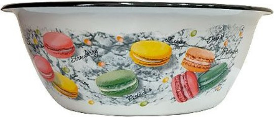 Миска КМЗ Цветное печенье 40304-102/5БлЦвп (белая)