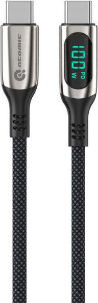 Кабель Atomic Wow100 Usb-C - Usb-C Pd 100w 30.392 (1.5м, серебристый) — фото 1