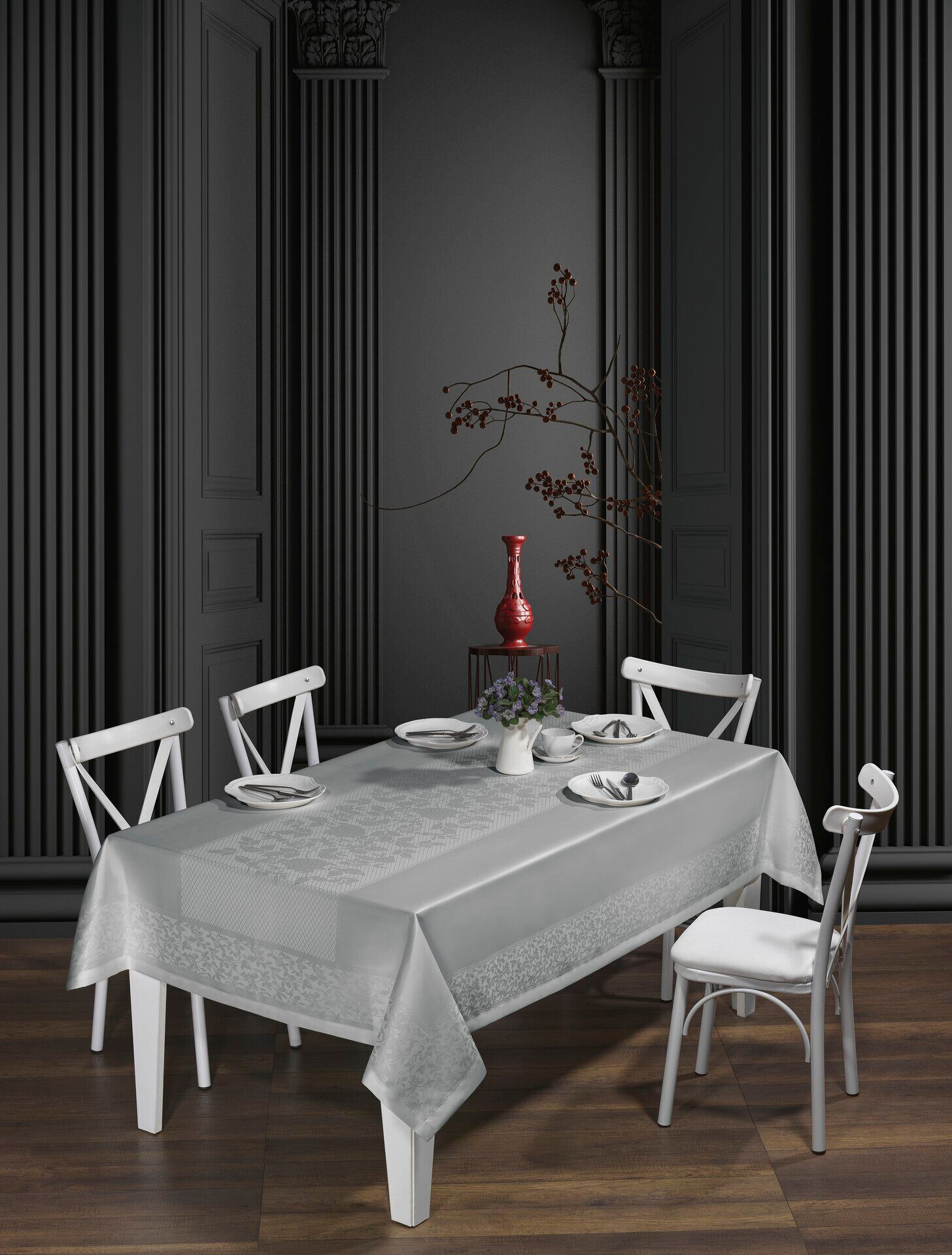 Скатерть DO&CO Verona 160x220 / 12310 (серый)