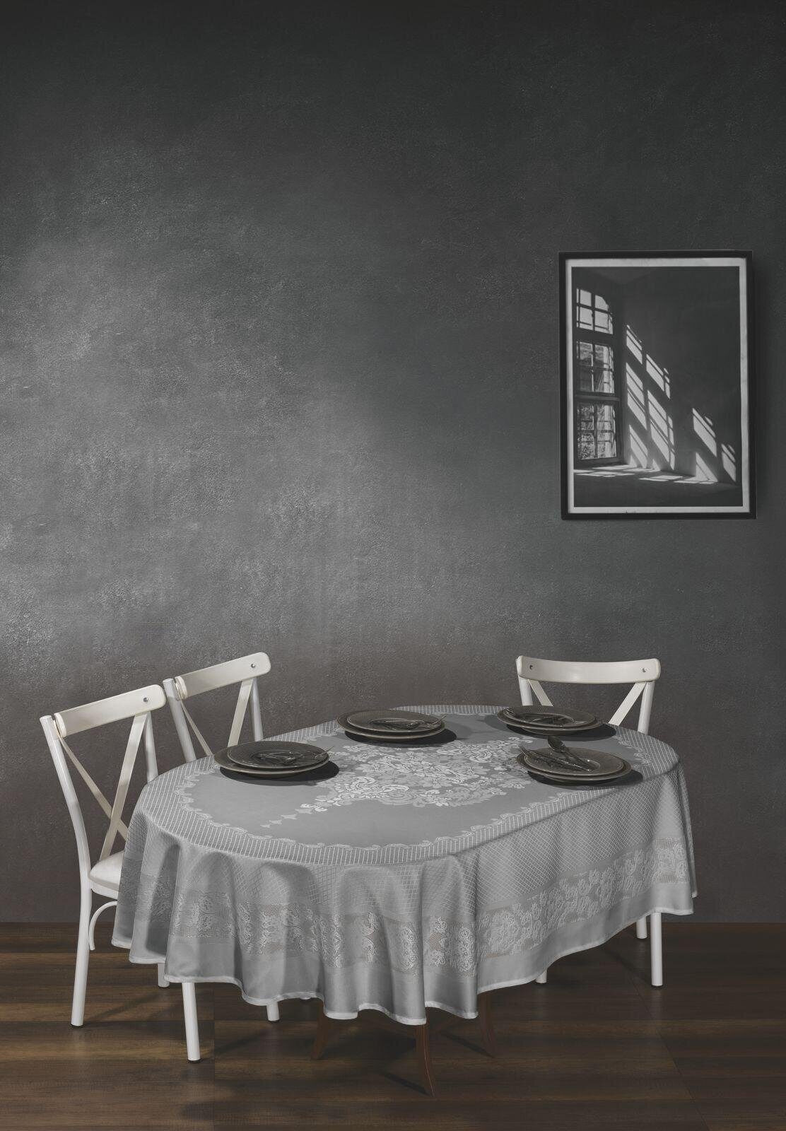 Скатерть DO&CO Viyana 160x220 / 12340 (серый)