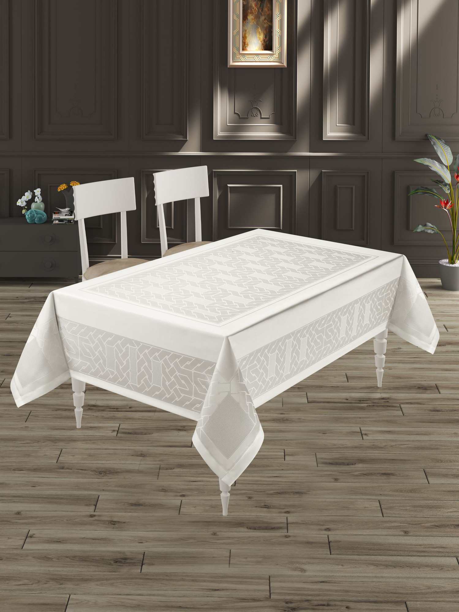 Скатерть DO&CO Galaksi 160х220 / 12367 (кремовый)