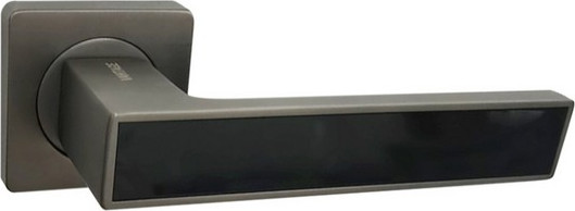 Ручка дверная Vantage V52GR/BL-2 AL (графит/черный глянец)