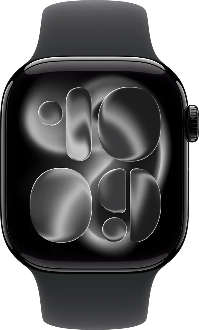 Умные часы Apple Watch Series 11 GPS 42mm / MEQT4 (черный/черный спортивный ремешок S/M) — фото 2