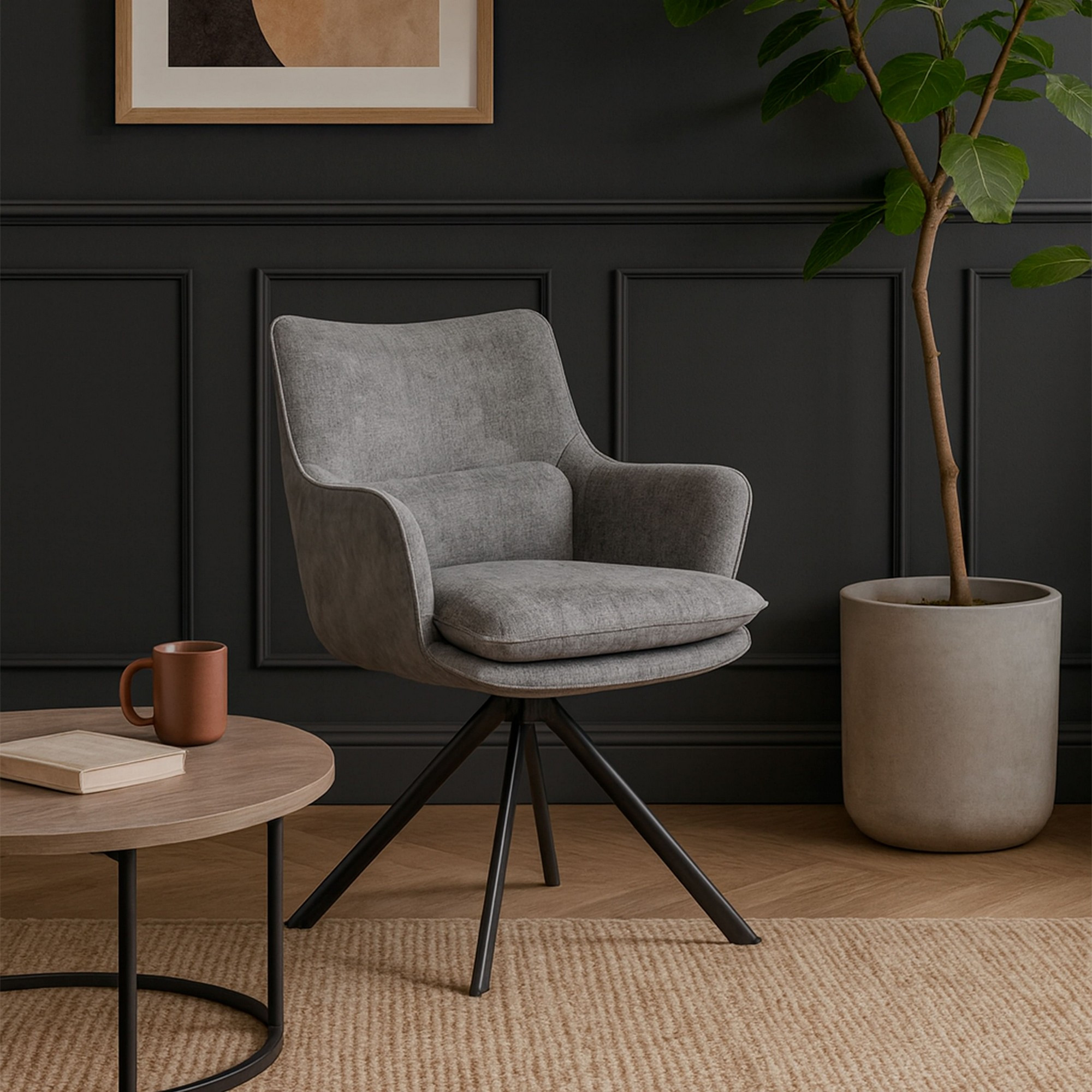 Стул Мамадома Trump-R 360 g22 (Graphite замша Lux\черный) — фото 4