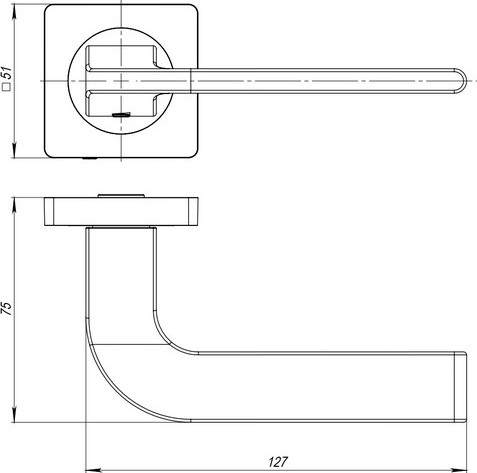 Ручка дверная Ajax furniture K.JK51.Spline SSC-16 (сатинированный хром) — фото 3