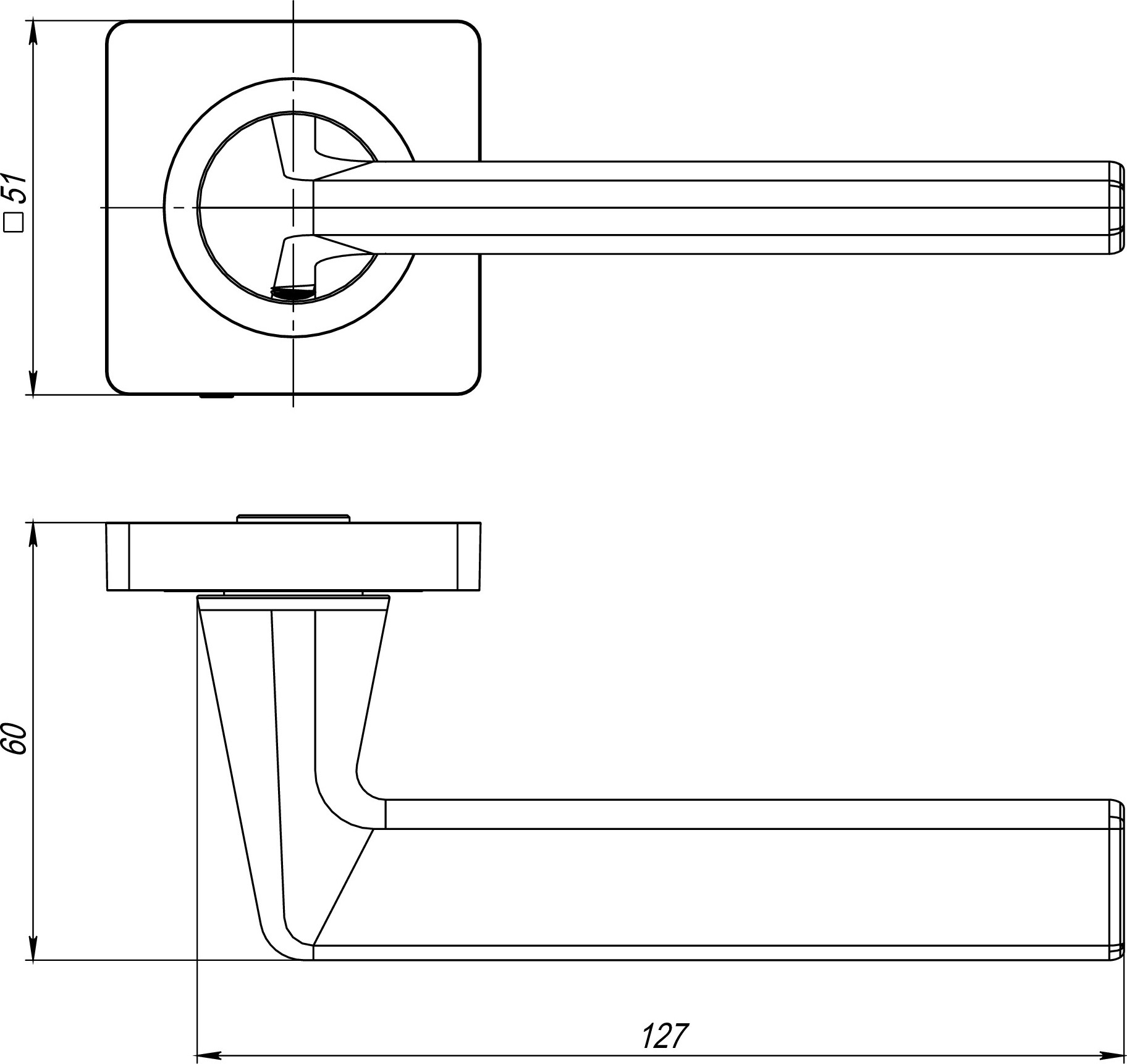 Ручка дверная Ajax furniture K.JK51.Trend SSC-16 (сатинированный хром) — фото 2