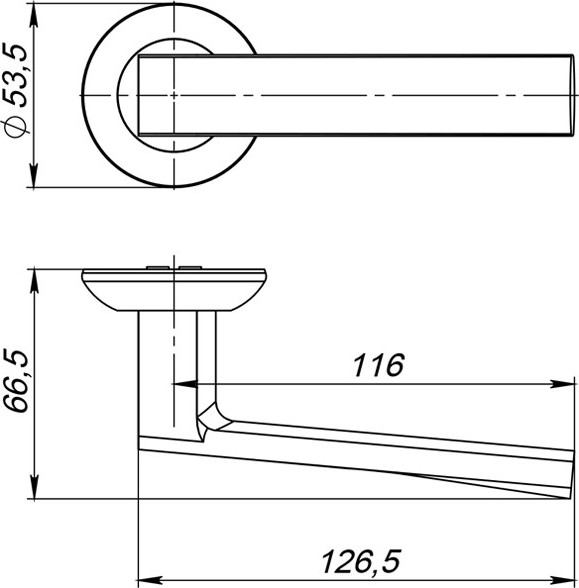 Ручка дверная Ajax furniture R.JR54.Ergo ABG-6 (зеленая бронза) — фото 3