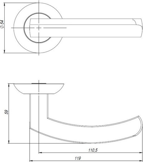 Ручка дверная Ajax furniture R.JR54.Sigma ABG-6 (зеленая бронза) — фото 3