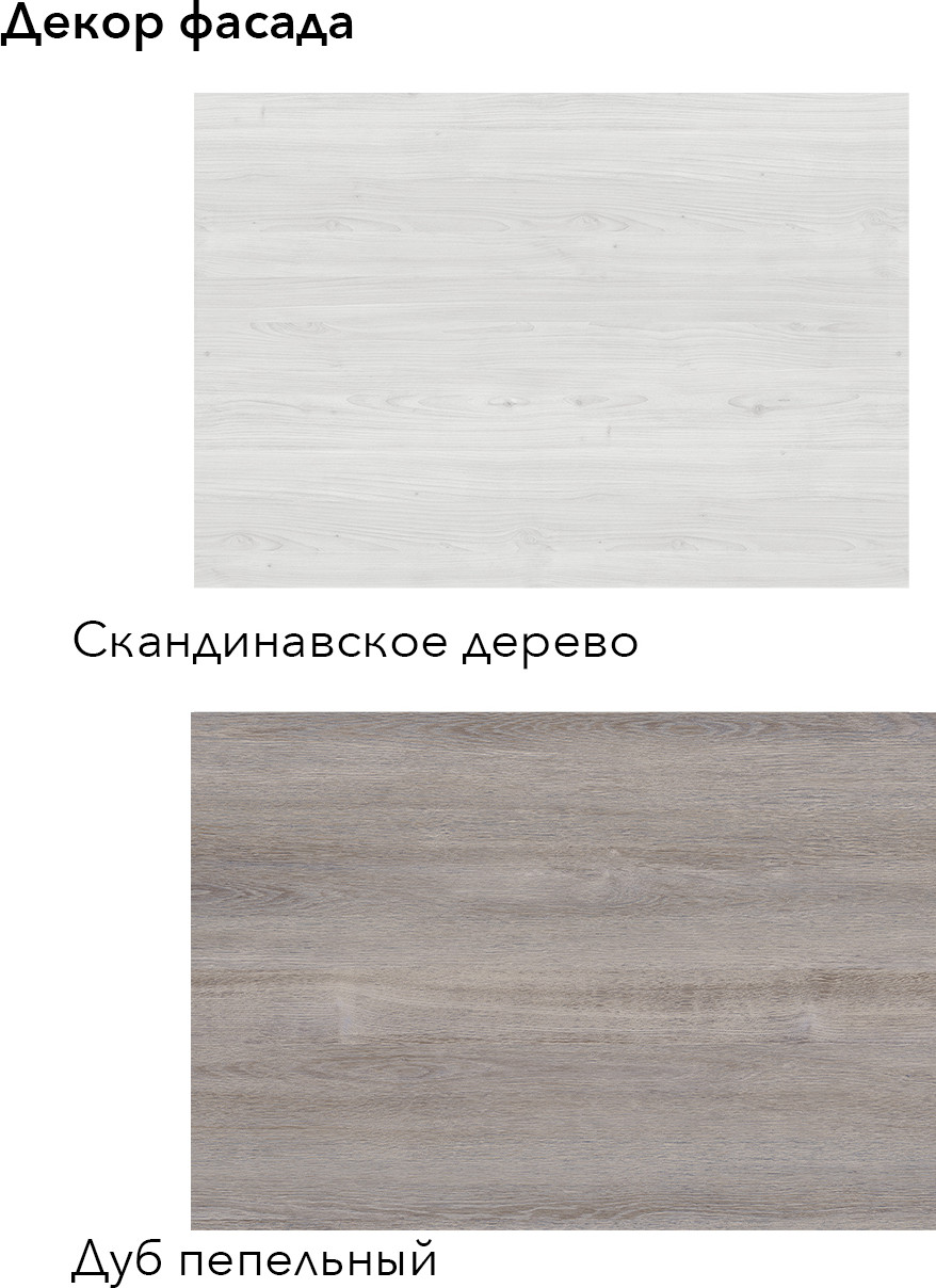 Кухонный гарнитур Агута Альфа 1.6/60 без столешницы (дуб пепельный/скандинавское дерево) — фото 4