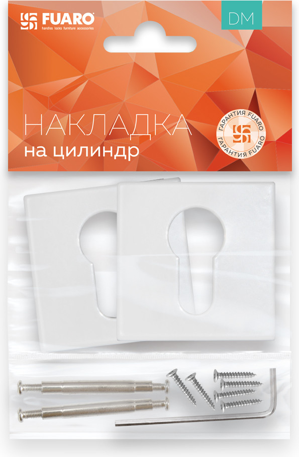 Накладка на цилиндр Fuaro ET.K.DM51 WH-19 (белый) — фото 2