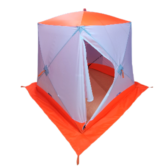 Палатка Пингвин Shelters MrFisher 2.0x2.0 в чехле (белый/оранжевый) — фото 4
