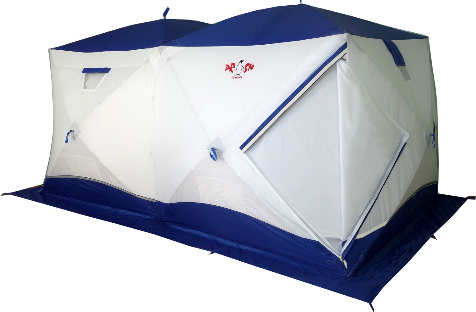 Палатка Пингвин Shelters Big Twin 2-слойная 400x215 Композит (белый/синий) — фото 3