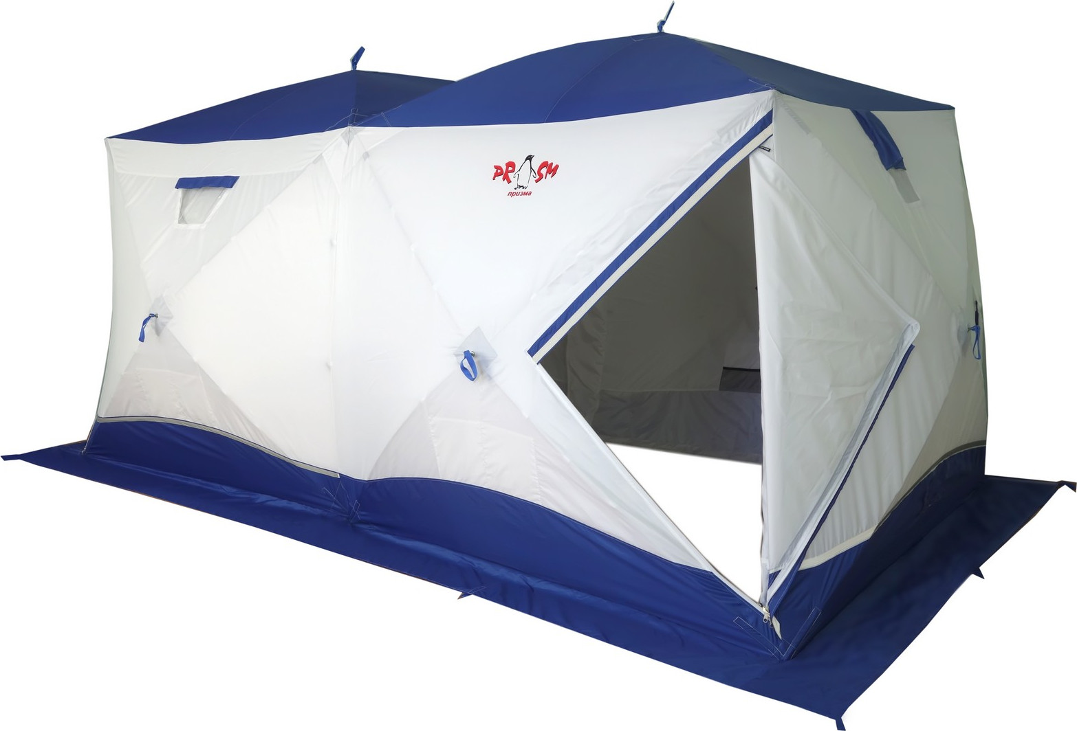Палатка Пингвин Shelters Big Twin 2-слойная 400x215 Композит (белый/синий) — фото 4