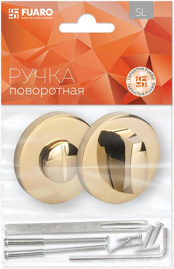 Фиксатор дверной защелки Fuaro BK6.R.SLR52 GOLD-24 (золото 24к) — фото 2