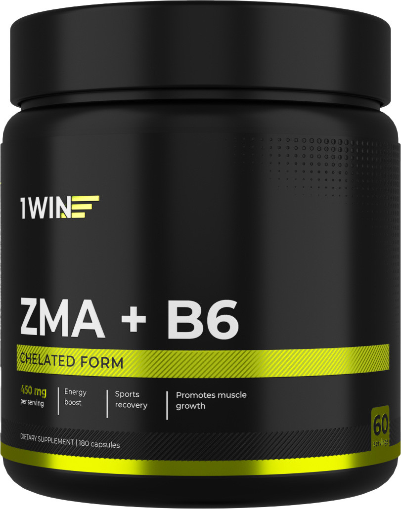 Комплексная пищевая добавка 1WIN ZMA с витамином В6 (180 капсул)