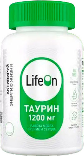 Таурин LifeON 1200 мг (180 капсул)
