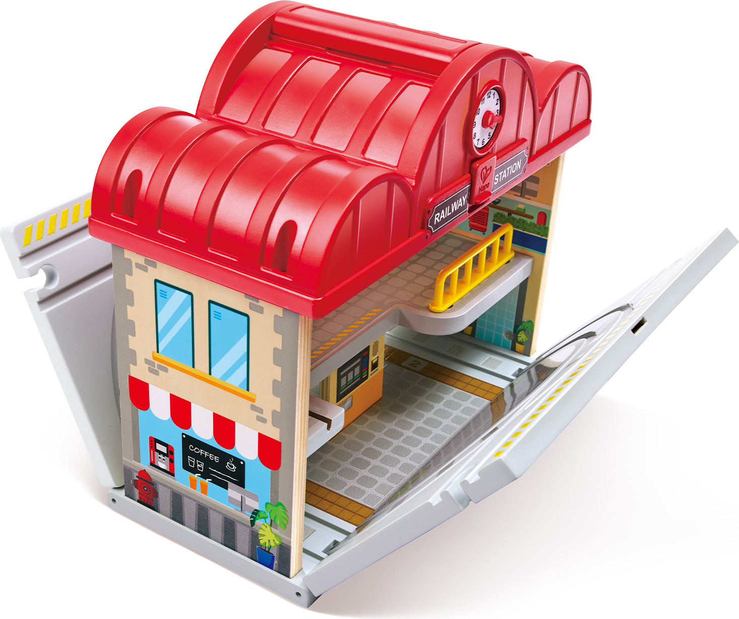 Железная дорога игрушечная Hape Железнодорожная станция / E3877_HP — фото 4