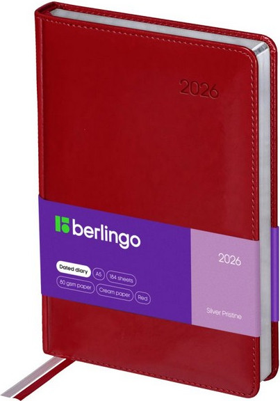 Ежедневник Berlingo Silver Pristine 2026г А5 / DD6_82502 (184л)