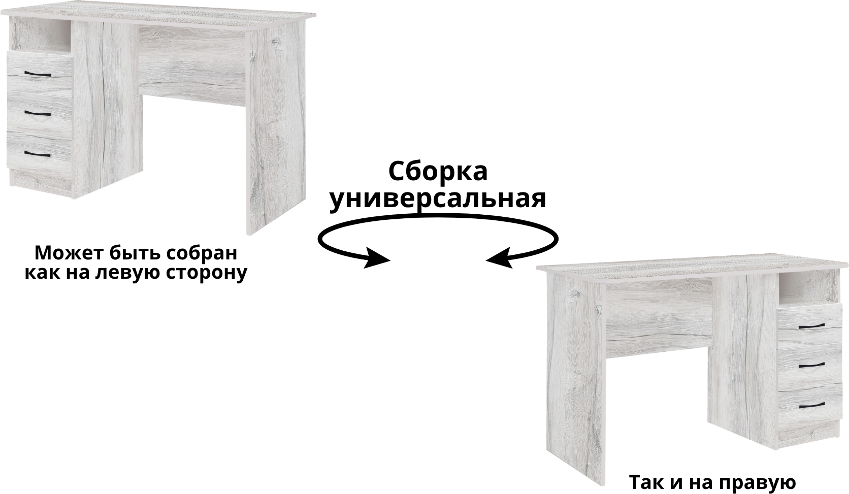 Письменный стол Мебель-Класс Альянс (дуб монте-карло) — фото 6