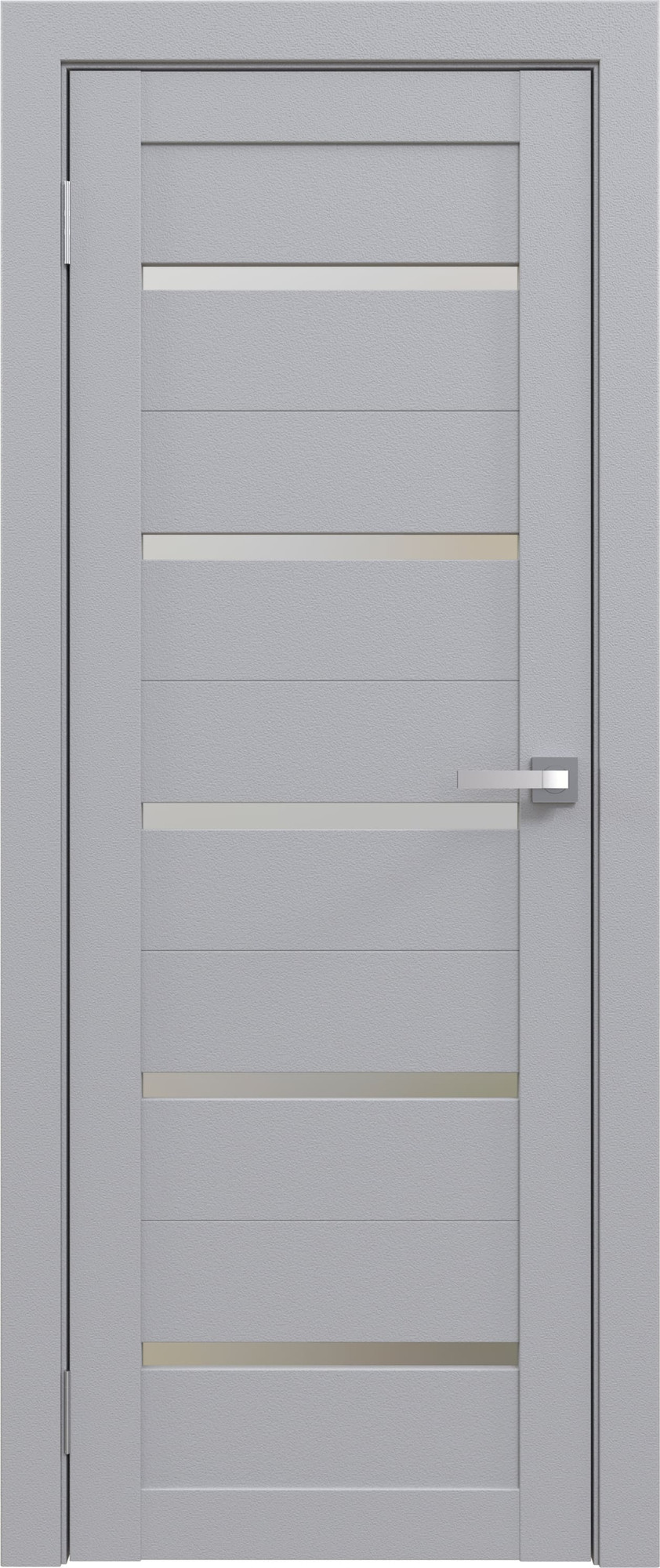 Дверь межкомнатная Юни Амати 01М 80x200 (грей/стекло белое)