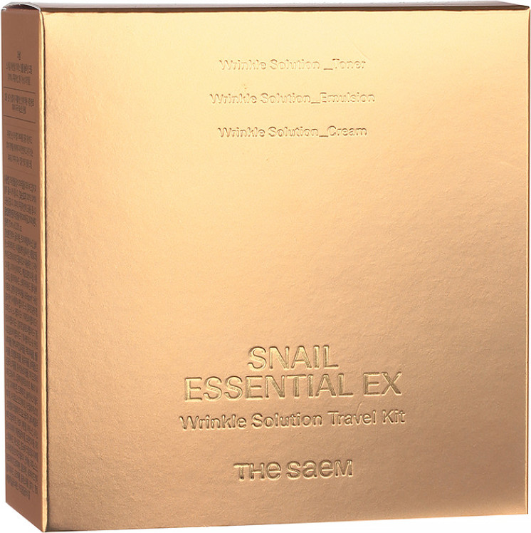 Набор косметики для лица The Saem Snail Essential EX Wrinkle Solution Travel Kit с коллагеном — фото 2