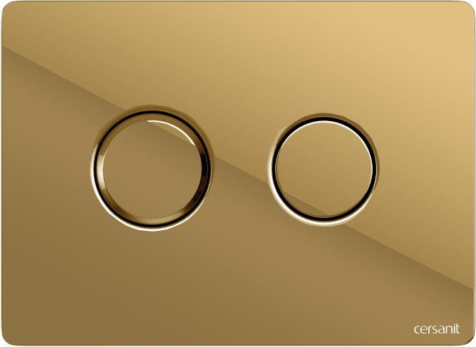 Кнопка для инсталляции Cersanit Accento Circle для Aqua 69083 (золото глянец)