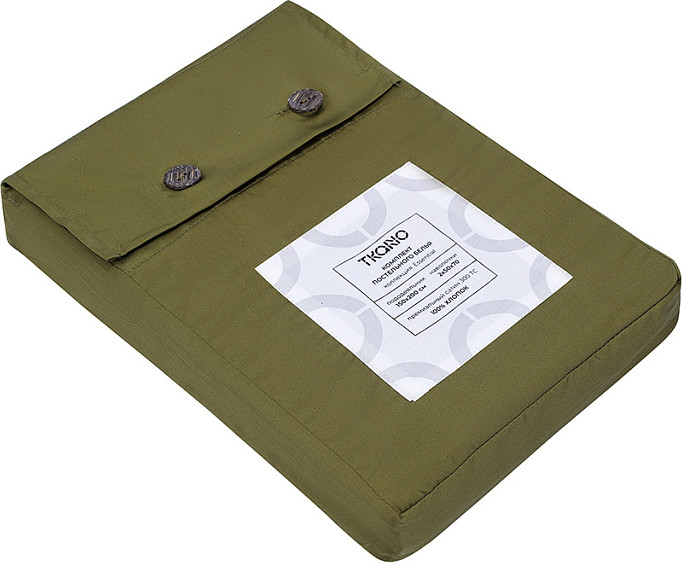 Пододеяльник с наволочками Tkano Essential / TK25-DC0001 (оливковый) — фото 3