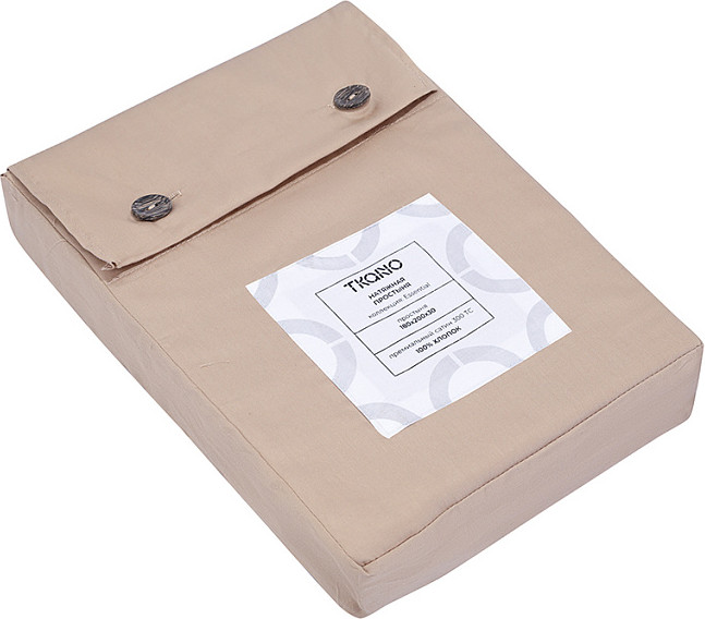 Простыня Tkano Essential на резинке / TK25-FS0008 (бежевый) — фото 5