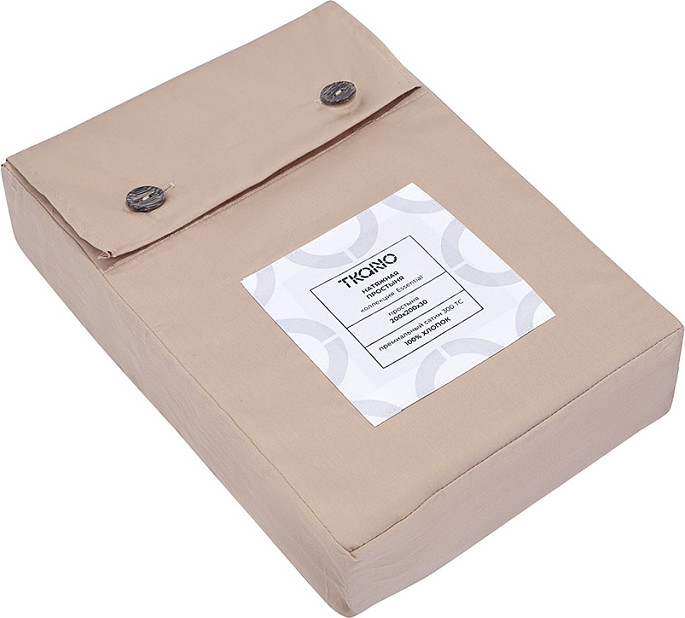 Простыня Tkano Essential на резинке / TK25-FS0009 (бежевый) — фото 5