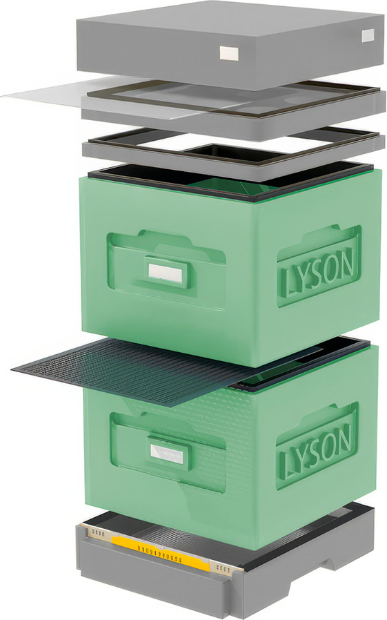 Улей Lyson Дадан На 10 Рамок / WKG46G (зеленый/серый)
