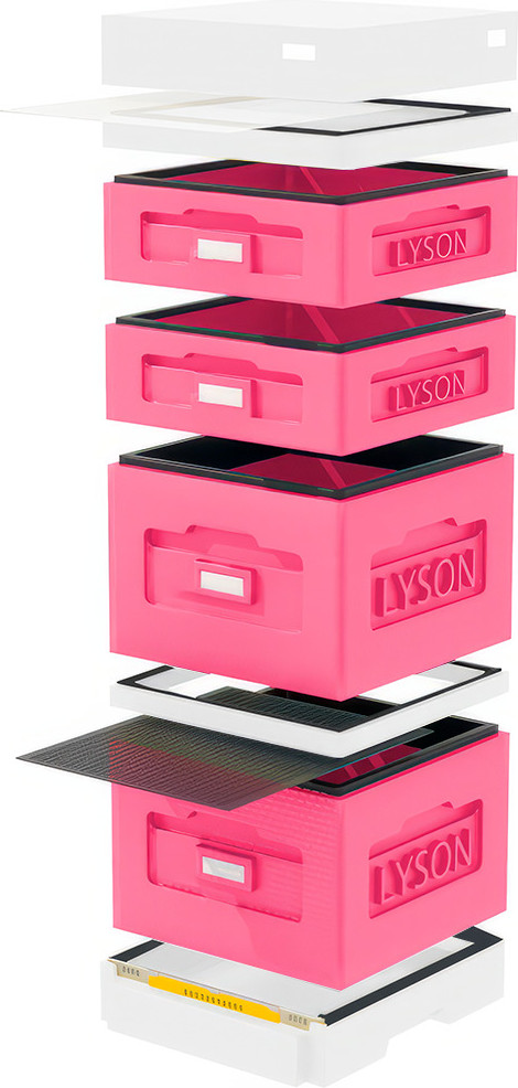 Улей Lyson Дадан На 10 Рамок / WK1025PW (розовый/неокрашенный)