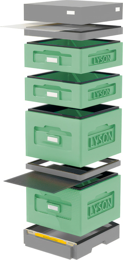 Улей Lyson Дадан На 10 Рамок / WKG1025G (зеленый/серый)