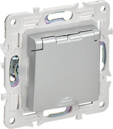 Розетка IEK Skandy SK-R16-16-44-K23 (серебристый)