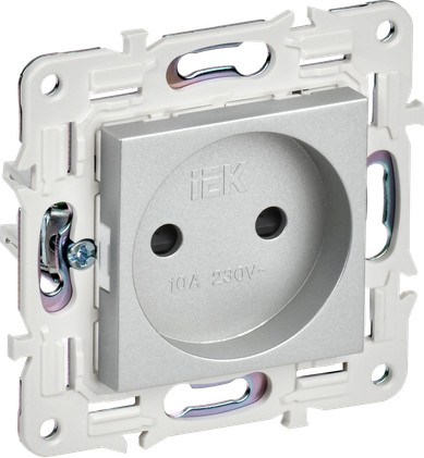 Розетка IEK Skandy SK-R13-10-K23 (серебристый)