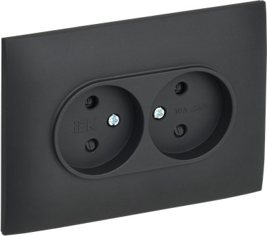 Розетка IEK Skandy SK-R23-10-K53-F (графит)