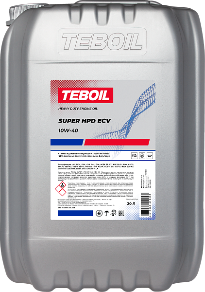 Моторное масло Teboil Super HPD ECV 10W40 / 2284526 (20л)