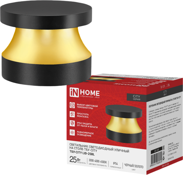 Светильник уличный INhome ТБУ-CITY LID-25BL / 4690612062600 — фото 2