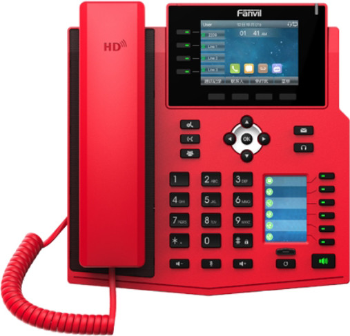 VoIP-телефон Fanvil X5U (красный)