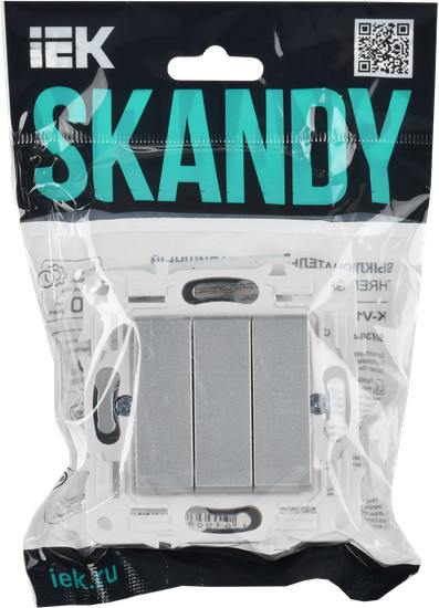 Выключатель IEK Skandy SK-V30-0-10-K23 (серебристый) — фото 6