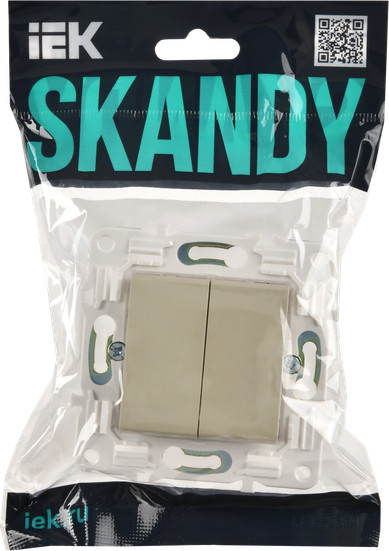 Выключатель IEK Skandy SK-V20-0-10-K10 (бежевый) — фото 2