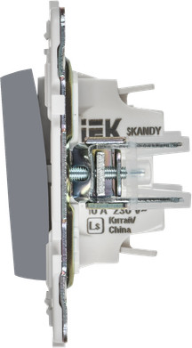 Выключатель IEK Skandy SK-V10-1-10-K03 (серый) — фото 5