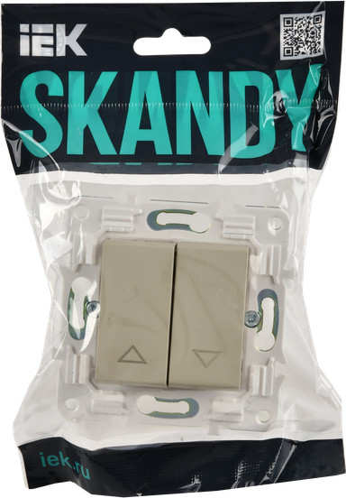 Выключатель IEK Skandy SK-V15-0-10-K10 (бежевый) — фото 2