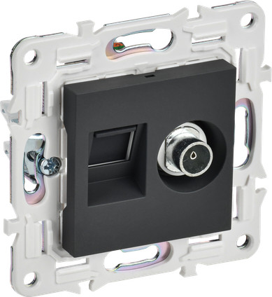 Розетка IEK Skandy SK-AK20-2-K53 (графит)