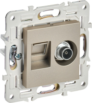 Розетка IEK Skandy SK-AK20-2-K37 (шампань)