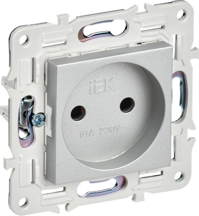 Розетка IEK Skandy SK-R10-10-K23 (серебристый)