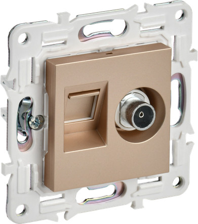 Розетка IEK Skandy SK-AK20-2-K98 (песочный)