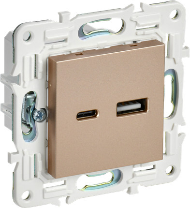 Розетка IEK Skandy SK-U22-D31-K98 (песочный)