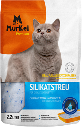 Наполнитель для туалета Murkel Силикагелевый (1кг, нейтральный)