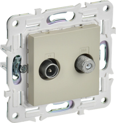 Розетка IEK Skandy SK-AF20-O-K10 (бежевый)
