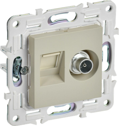 Розетка IEK Skandy SK-AK20-1-K10 (бежевый)